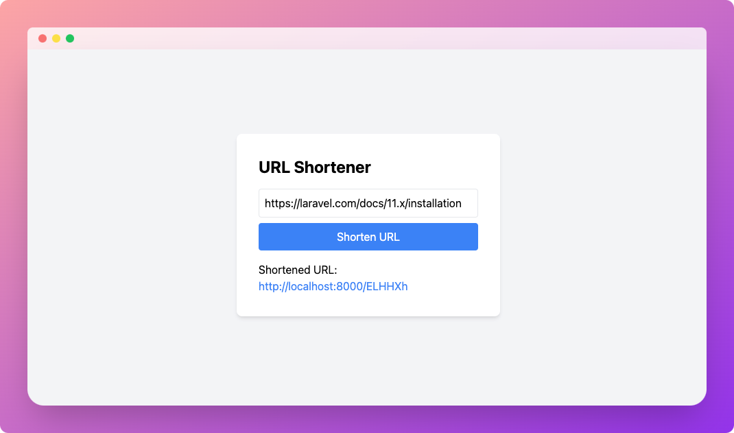 Laravel URL Shortener